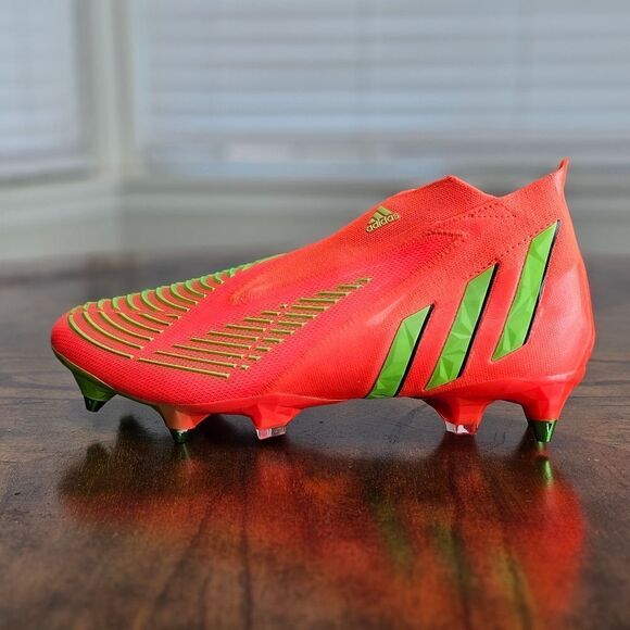 Adidas Predator Edge+ Plus SG Soccer Cleats Data Pack GW1038 Solar Red W 6.5 New - Picture 7 of 14